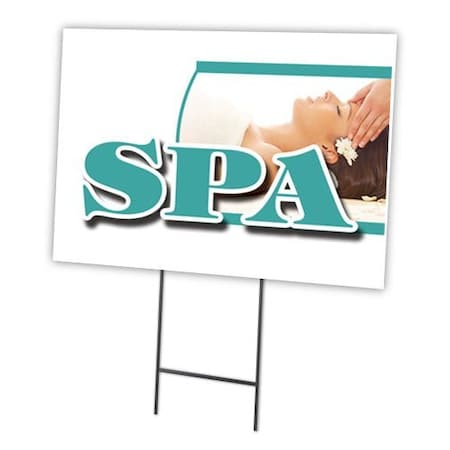 Signmission Spa Yard Sign & Stake outdoor plastic coroplast window, C-1824 Spa C-1824 Spa